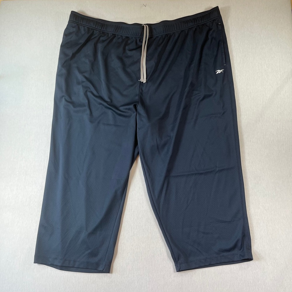 Reebok Speedwick Shorts Men 4XL Navy Blue Mesh Athletic Sport Drawstring Pockets